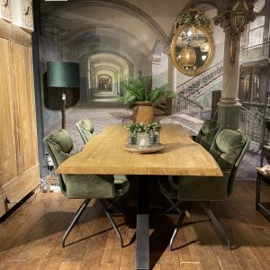 Eettafel Sovana – live-edge top 5  Acacia finish natur w  100 x 240 cm OP BESTELLING