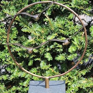 Beeld voor binnen of buiten – Brons – 3 Ganzen in Cirkel – 13 cm