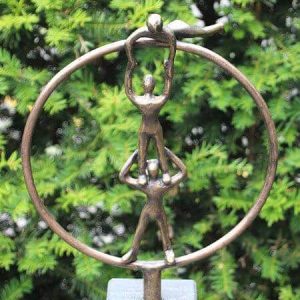 Indoor or outdoor sculpture – Bronze – 3 People in a Circle