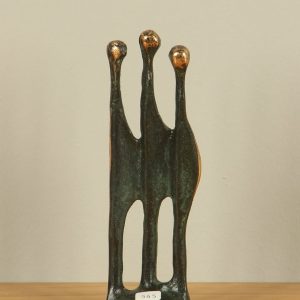 Skulptur für drinnen oder draußen – Bronze – Einig – 14x1x5 cm