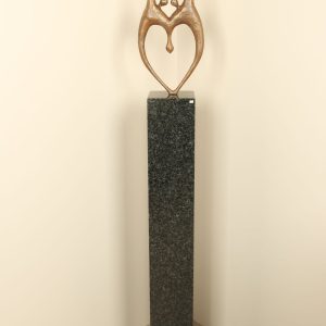 Skulptur für drinnen oder draußen – Bronze – In Harmonie – 45x21x15 cm