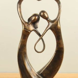 Skulptur für drinnen oder draußen – Bronze – Liebende – 37x20x11 cm