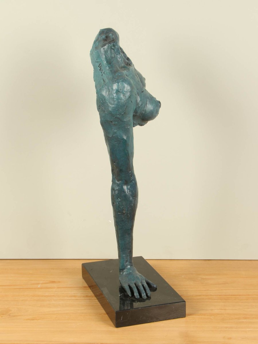 Beeld voor binnen of buiten – Brons – On Hand op hardstenen voet – 63x26x22 cm - Afbeelding 5