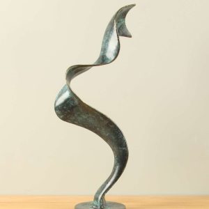 Skulptur für drinnen oder draußen – Bronze – Schaukel – 47x22x12 cm