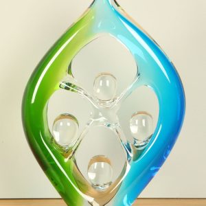 Glassculptuur – Blauw – Glas – Glaskunst NZS-297 blauw/groen