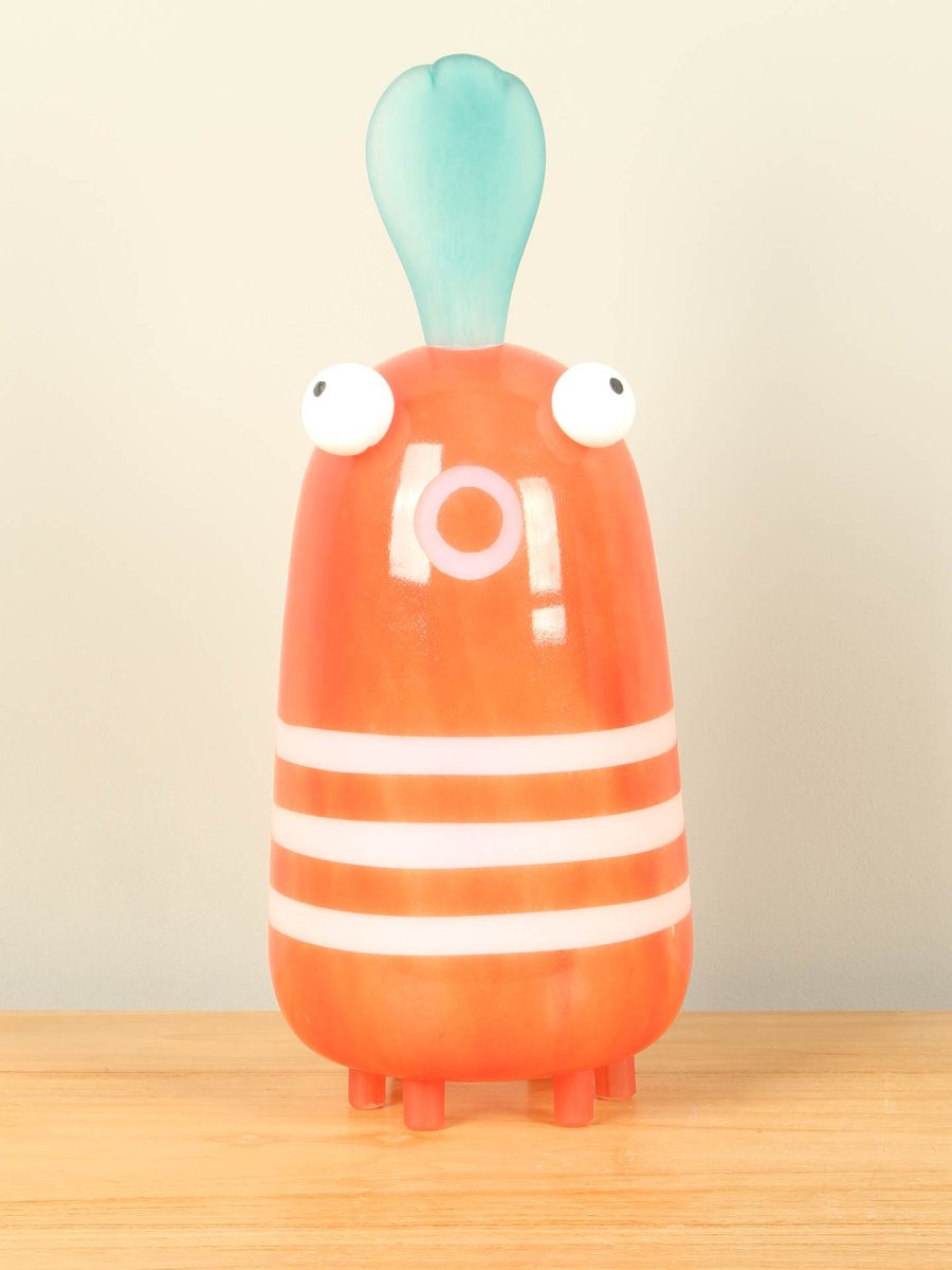 Glassculptuur – Oranje – Glas – Decoratie Chick, 33 cm