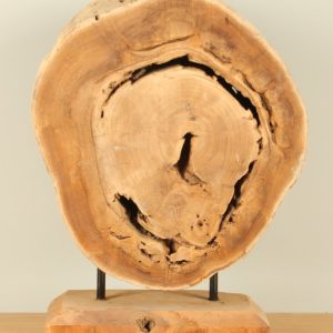 Holzdekoration auf Ständer – Hellbraun – Teakholz – Dekoration auf Ständer JT/HP-96 – 41x30x15 cm