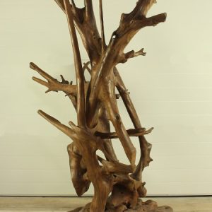Holzskulptur – Braun – Teakholz – Holzskulptur 11-1 GJ – 184×120 cm