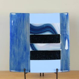 Schale – Blau – Glas – Nikkis Kreation Blaue Schale – 30 cm