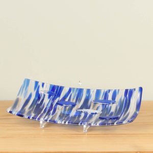 Schale – Blau – Glas – Wienblau – 17 cm