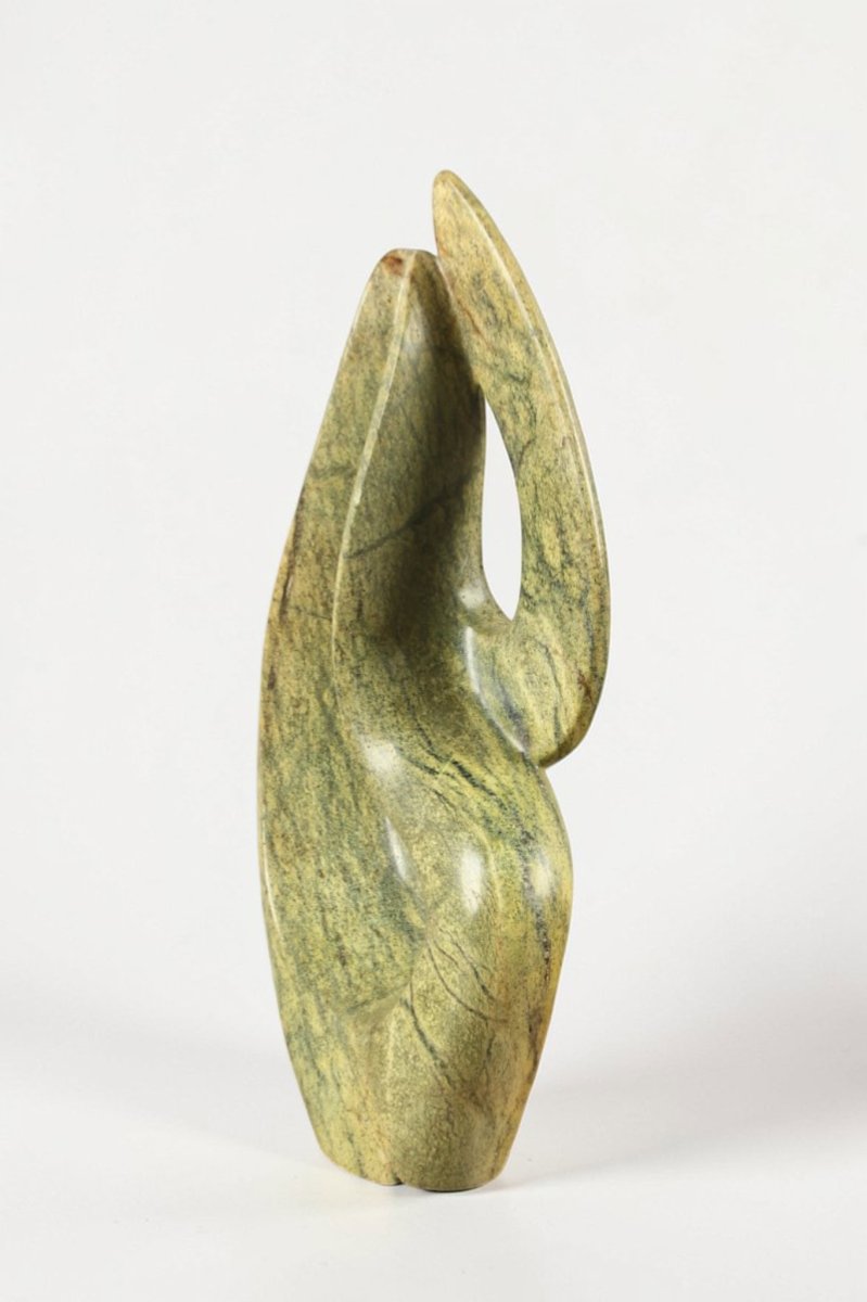 Tuinbeeld – Cheetah jade – Groen – Natuursteen – Tulip – 37x19x8 cm - Afbeelding 3