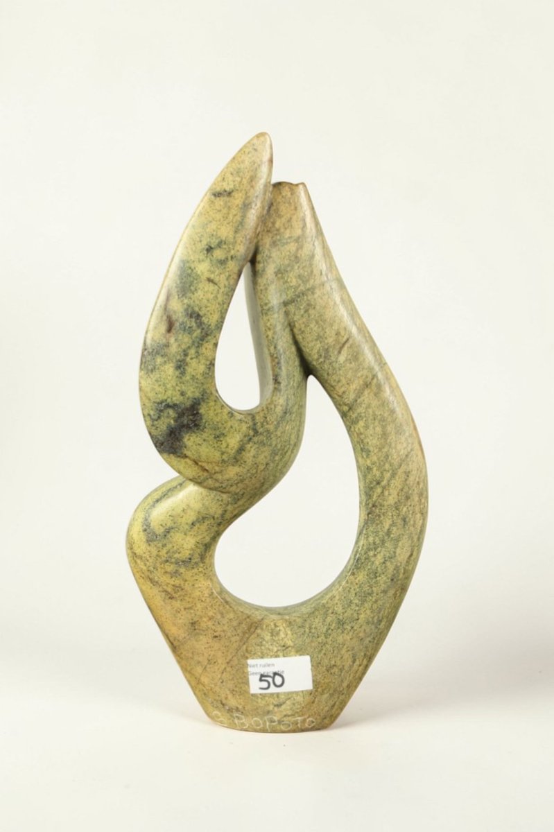 Tuinbeeld – Cheetah jade – Groen – Natuursteen – Tulip – 37x19x8 cm - Afbeelding 4