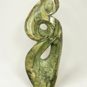 Gartenfigur – Cheetah Jade – Grün – Naturstein – Turn – 50x18x10 cm