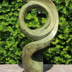 Tuinbeeld – Cheetah jade – Groen – Natuursteen – View – 49x20x15 cm
