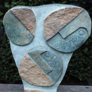 Tuinbeeld – Opaal – Groen – Natuursteen – Face nr 2 – 66x59x16 cm