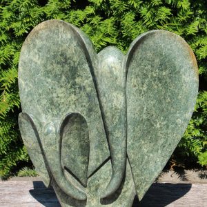Tuinbeeld – Opaal – Groen – Natuursteen – Olifant nr 10 – 41x37x14 cm