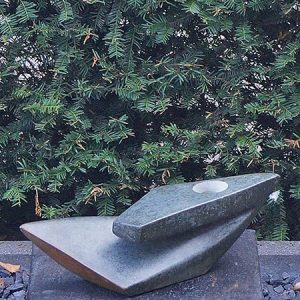 Tuinbeeld – Serpentijn – Donkergroen – Natuursteen – Crocodile – 11x35x10 cm