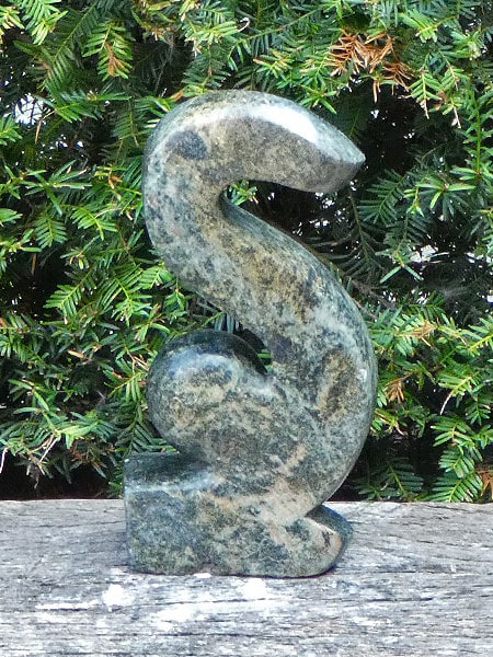 Tuinbeeld – Serpentijn – Groen – Natuursteen – Lucky – 30x16x6 cm - Afbeelding 3