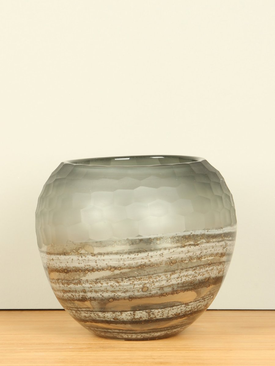 Vaas – Bronskleurig – Glas – Glasvaas – 20x22x22 cm - Afbeelding 2