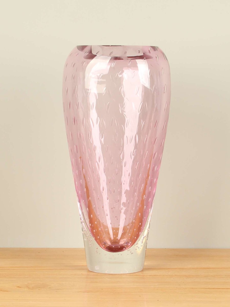 Vase – Pink – Glass – Bubble pink